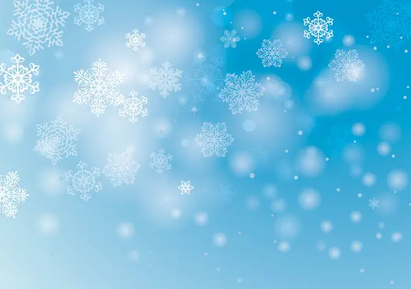 Vektor Blaue Schneeflocke Hintergrund — Stockvektor