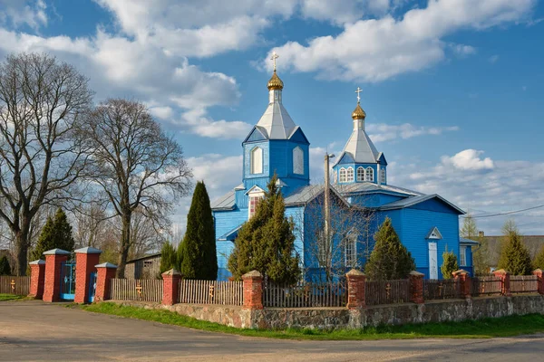 Alte Holzkirche Mariä Himmelfahrt Dorf Vyazyn Bezirk Vileika Gebiet Minsk — Stockfoto