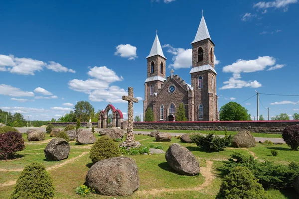 View Old Ancient Catholic Church Joseph Rubezhevichi Village Minsk Region — Stock Photo, Image