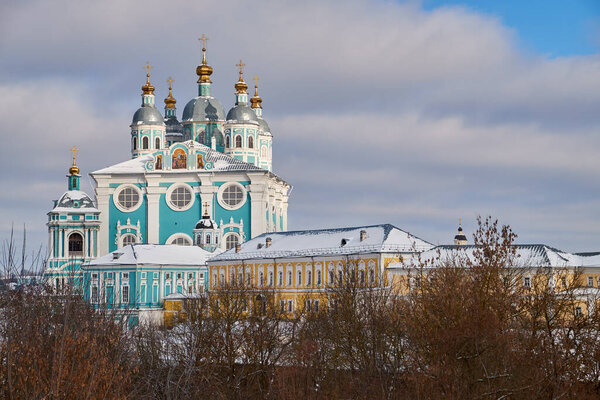 Old ancient Cathedral of the Assumption of the Blessed Virgin Mary, Smolensk, Russia.