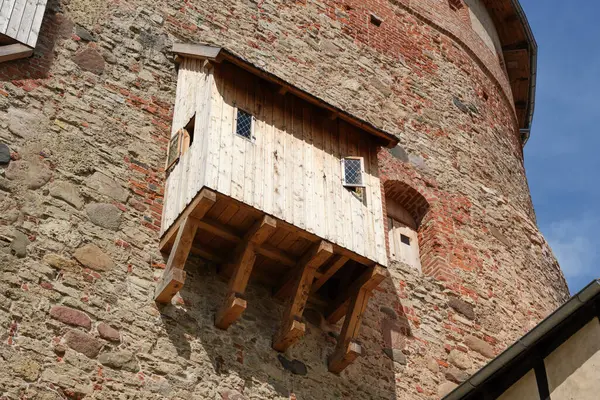 Old Retro Toilet Tower Medieval Castle Bauska Latvia — Stock Photo, Image