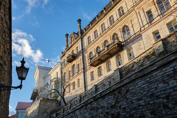 Oud Middeleeuws Toompea Kasteel Oude Binnenstad Tallinn Estland — Stockfoto
