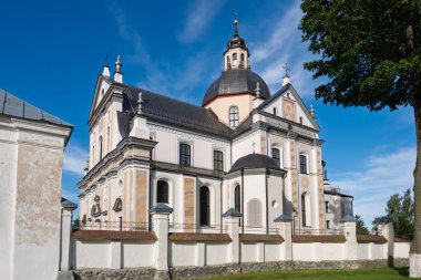 Eski Corpus Christi Kilisesi, Nesvizh, Minsk bölgesi, Belarus. Tanrı 'nın Bedeninin Uzak Tapınağı, Nesvizh, Belarus.