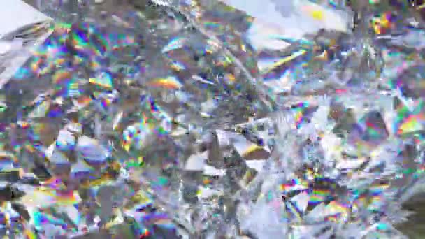 Caleidoscópio Abstração Rotativa Espumante Brilhante Vidro Textura Sem Costura Loop — Vídeo de Stock