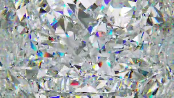 Kaleidoszkóp Absztrakció Forgó Csillogó Fényes Üveg Textúra Zökkenőmentes Hurok Render — Stock videók