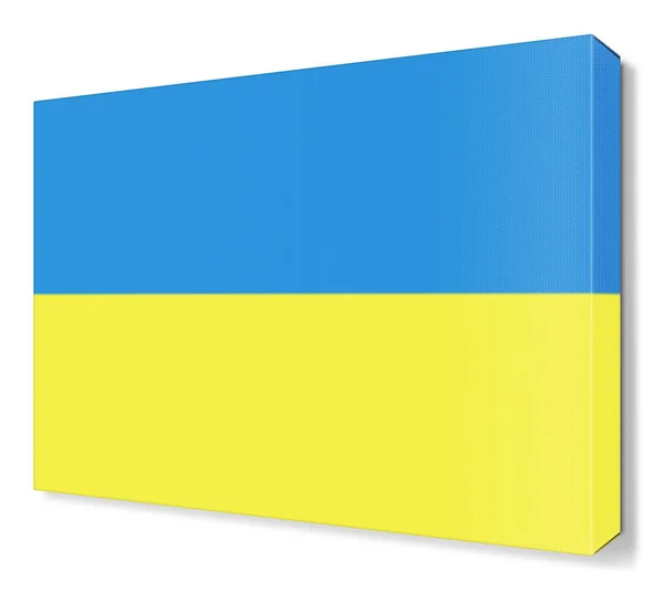 Lona Wraps Modelo Bandeira Ucraniana Para Layouts Apresentação Design Renderização — Fotografia de Stock