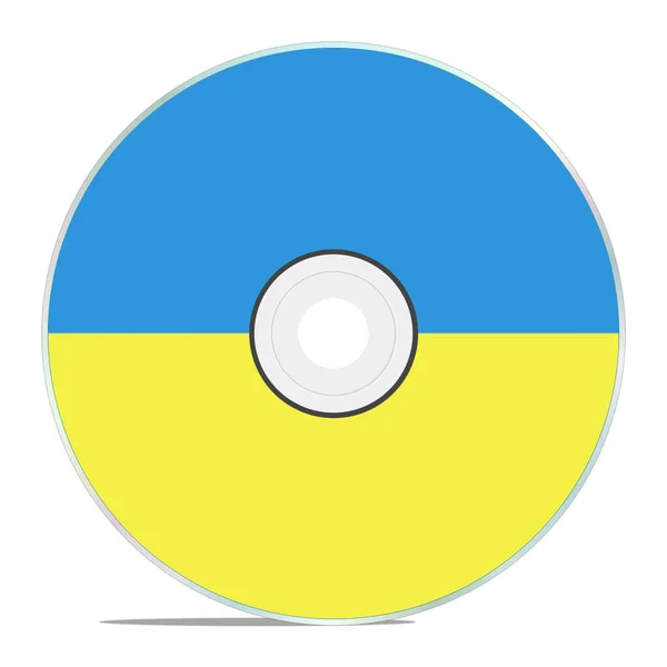 Холостой Шаблон Dvd Украинский Флаг Оформления Презентаций Рендеринг Цифровое Изображение — стоковое фото
