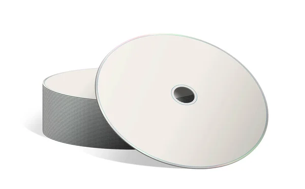 Modelo Branco Dvd Branco Para Layouts Apresentação Design Renderização Imagem — Fotografia de Stock