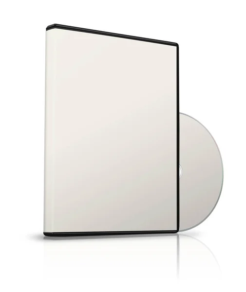 Dvd Box Modello Bianco Layout Presentazione Design Rendering Immagine Generata — Foto Stock