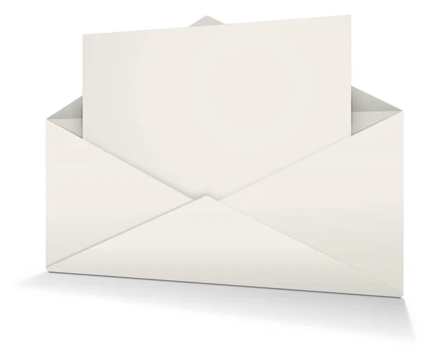 White Postal Envelope Blank Template Presentation Layouts Design Rendering Digitally — Stock Photo, Image