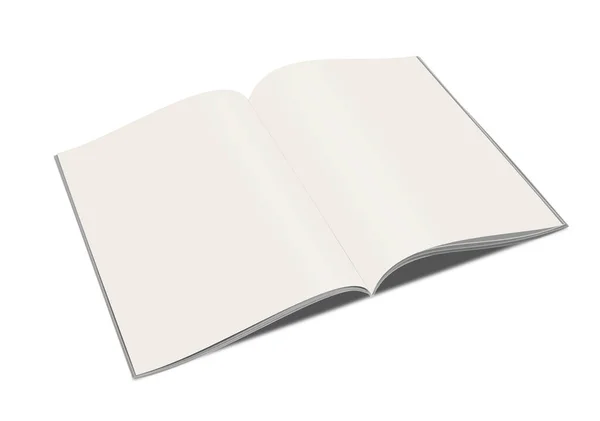 Modelo Branco Revista Branca Para Layouts Apresentação Design Renderização Imagem — Fotografia de Stock
