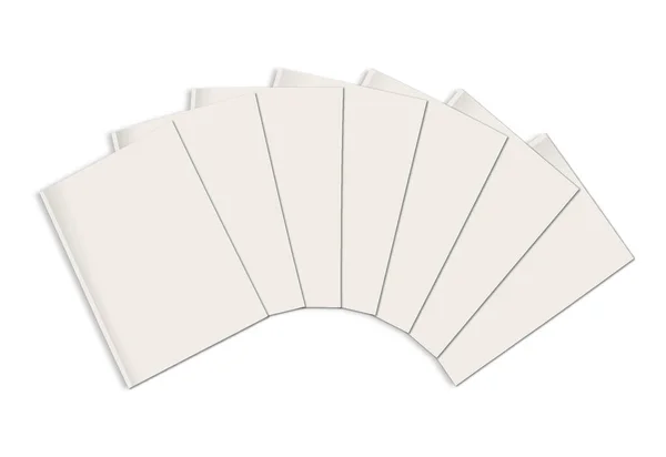 Modelo Branco Revista Branca Para Layouts Apresentação Design Renderização Imagem — Fotografia de Stock