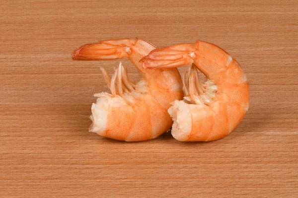 Perfect Retouched Shrimp Wood Background Фото Высокого Разрешения Полная Глубина — стоковое фото
