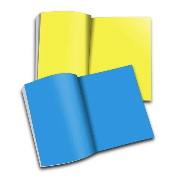 Rivista Colore Modello Vuoto Layout Presentazione Design Rendering Immagine Generata — Foto Stock