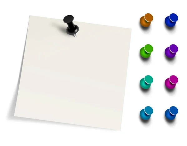 Stickie Note Blank Искушает Макеты Презентаций Дизайн Рендеринг Цифровое Изображение — стоковое фото