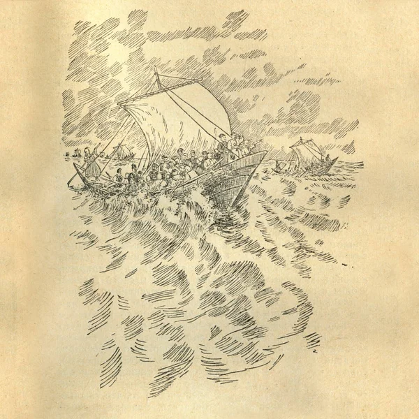 stock image Illustration from the book Bohdan Khmelnytskyi, M. Starytskyi. CIRCA 1646: Bohdan Khmelnytskyi's march against Turkey on the 