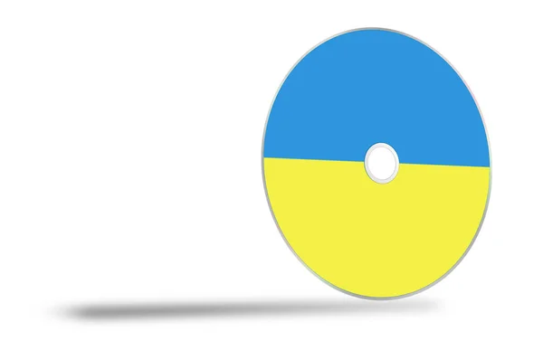 Eller Dvd Tom Mall Ukrainska Flagga För Presentation Layouter Och — Stockfoto