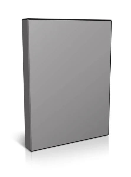 Caixa Dvd Cinza Modelo Branco Para Layouts Apresentação Design Renderização — Fotografia de Stock