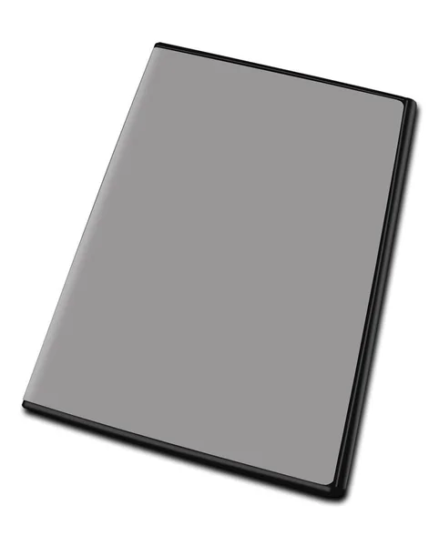 Dvd盒空白模板灰色 用于演示布局和设计 3D渲染 数字生成的图像 因白人背景而被隔离 — 图库照片