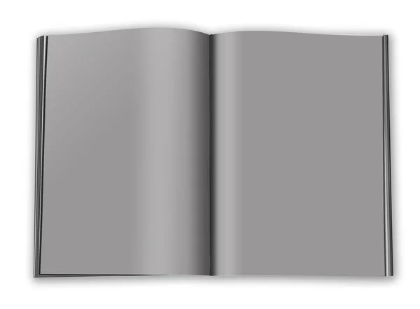 灰色杂志空白模板 用于演示布局和设计 3D渲染 数字生成的图像 因白人背景而被隔离 — 图库照片