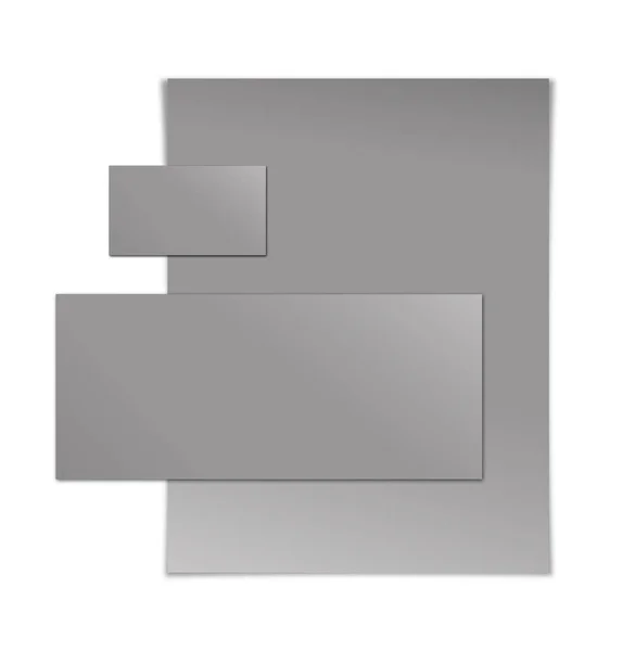 Modello Vuoto Carta Promozionale Grigia Layout Presentazione Design Rendering Immagine — Foto Stock