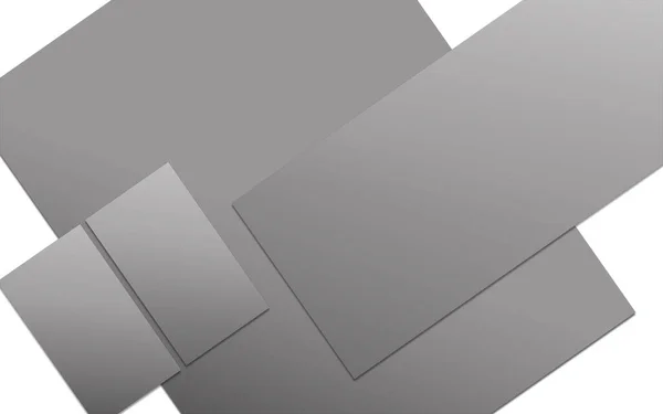 Modelo Branco Papel Promocional Cinza Para Layouts Apresentação Design Renderização — Fotografia de Stock