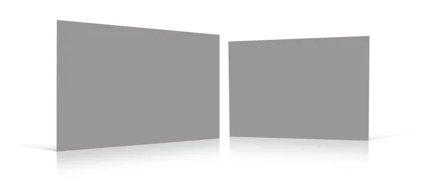 灰色插入报告或截图空白模板用于演示布局和设计 3D渲染 数字生成的图像 因白人背景而被隔离 — 图库照片
