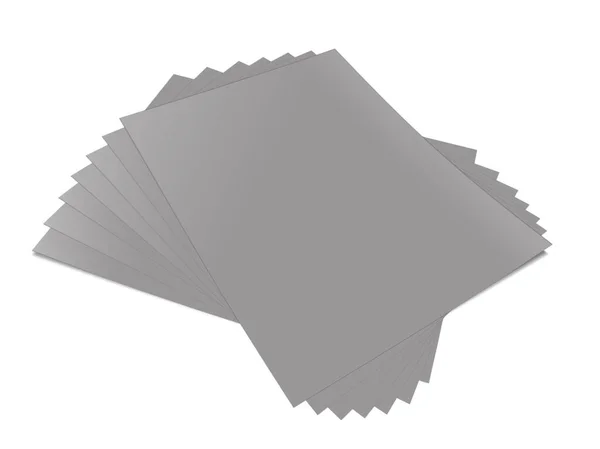 Grey Reports Modelo Branco Para Layouts Apresentação Design Renderização Imagem — Fotografia de Stock