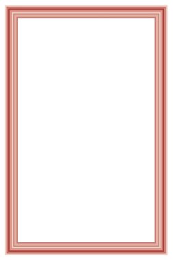 Beyaz arkaplanda görüntü oranı 2 'ye 3 olan fotoğraf ve tasarım için dikey çerçeve. Birçok renkli satırdan oluşan yaratıcı çerçeve.