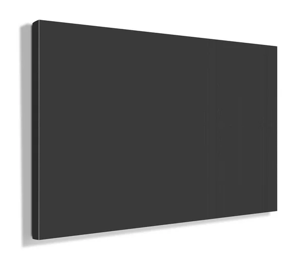 Black Canvas Wraps Sjabloon Voor Presentatie Lay Outs Ontwerp Weergave — Stockfoto