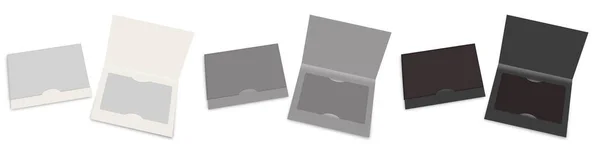 Τρεις Πιστωτικές Κάρτες Κενό Πρότυπο Λευκό Γκρι Και Μαύρο Για — Φωτογραφία Αρχείου