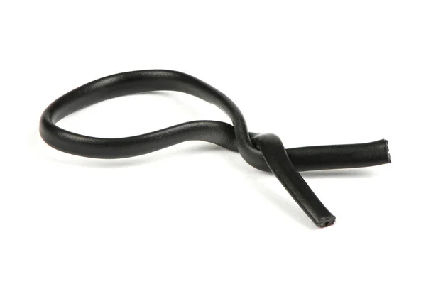 Cravate Fil Enduit Plastique Noir Utilisé Pour Une Variété Choses — Photo