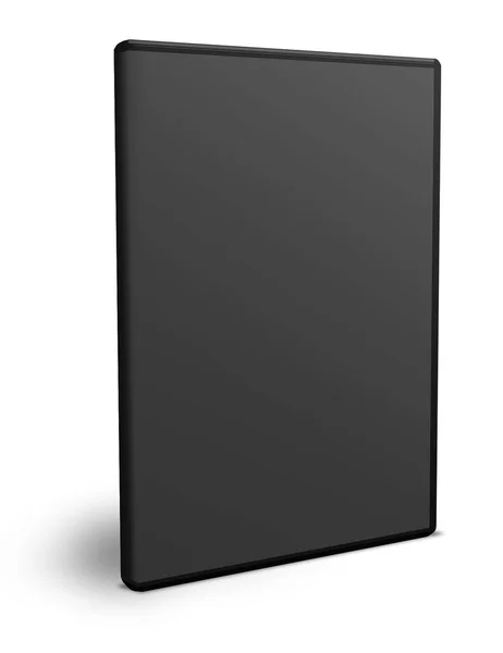 Pudełko Dvd Blank Szablon Czarny Dla Układu Prezentacji Projektowania Renderowanie — Zdjęcie stockowe
