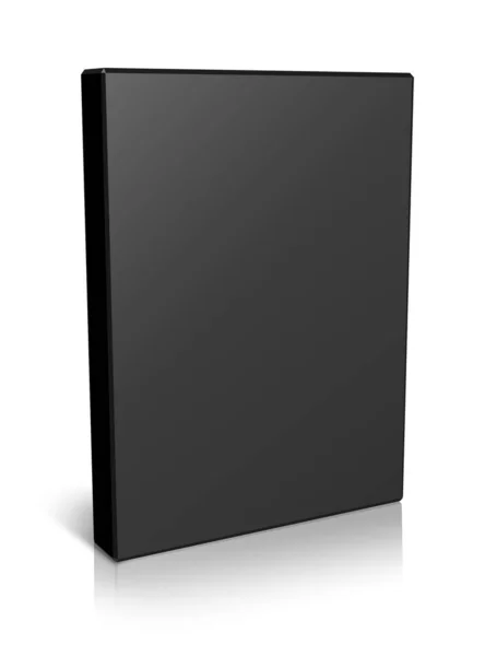 Dvd 박스빈 템플릿 블랙은 프리젠테이션 레이아웃 디자인을 것이다 렌더링 디지털화 — 스톡 사진