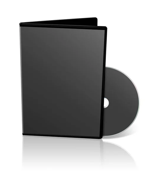 Pudełko Dvd Blank Szablon Czarny Dla Układu Prezentacji Projektowania Renderowanie — Zdjęcie stockowe