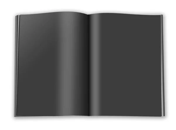 Black Magazine Blank Template Presentation Layouts Design Rendering Digitally Generated — Stock Photo, Image