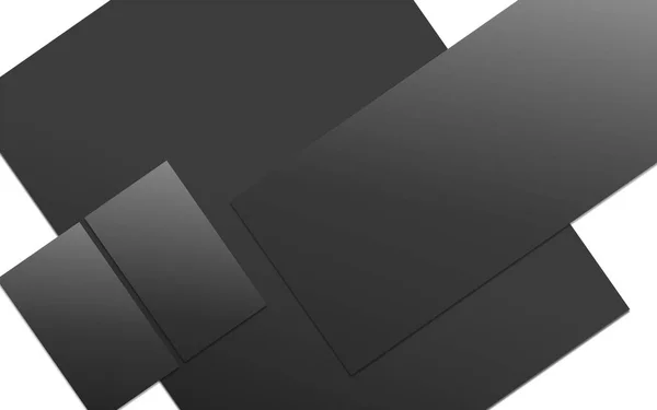 Modello Vuoto Carta Promozionale Blu Layout Presentazione Design Rendering Immagine — Foto Stock