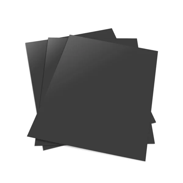 黑色报告空白模板 用于演示布局和设计 3D渲染 数字生成的图像 因白人背景而被隔离 — 图库照片