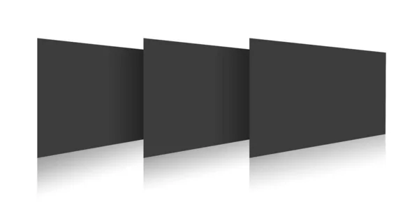 Fekete Helyezze Jelentés Vagy Screenshoot Üres Sablont Bemutató Elrendezés Design — Stock Fotó