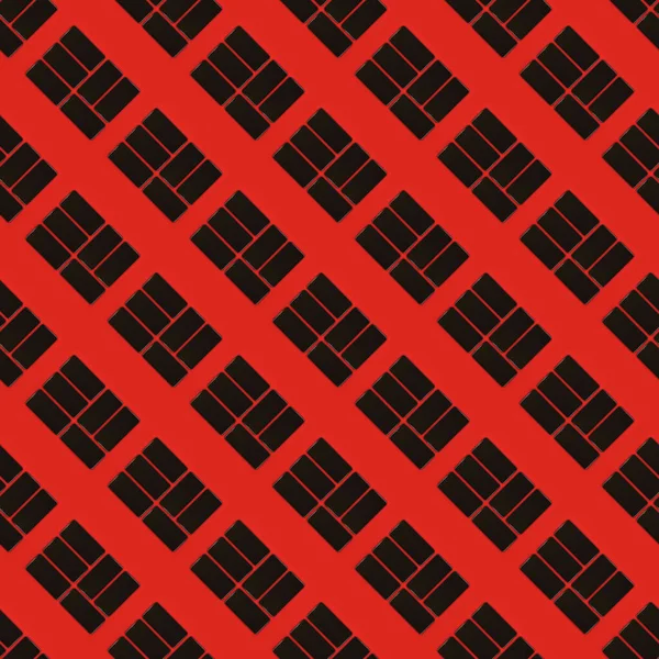 Naadloos Patroon Zwarte Mobiele Smartphone Met Blanco Scherm Geïsoleerd Rode — Stockfoto