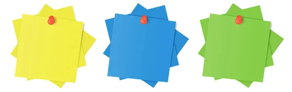 Plantilla Blanco Stickie Note Para Diseños Presentación Diseño Representación Imagen — Foto de Stock