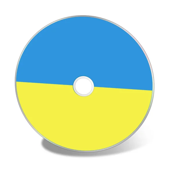 Oder Dvd Leere Vorlage Ukrainische Flagge Für Präsentationslayouts Und Design — Stockfoto