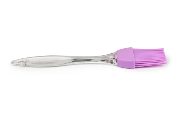 Pink Culinary Brush Kitchen Utensil Isolated White Background Side View — Stock Photo, Image