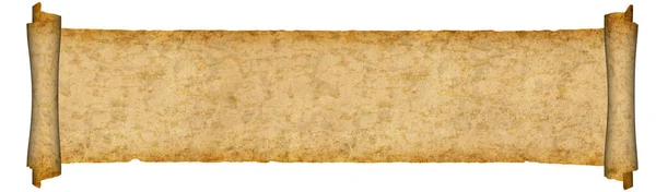 원문이나 사본을 수있는 그을린 종이가 두루마리로 빈티지 종이가 백지에 분리되어 — 스톡 사진