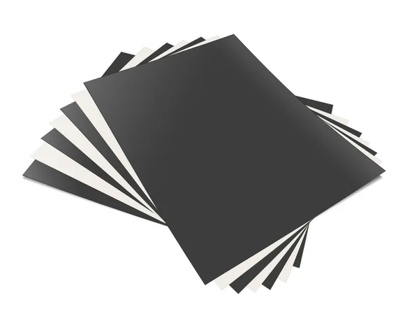 Tre Report Modello Bianco Grigio Nero Layout Presentazione Design Rendering — Foto Stock
