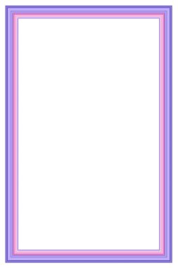 Beyaz arkaplanda görüntü oranı 2 'ye 3 olan fotoğraf ve tasarım için dikey çerçeve. Birçok renkli satırdan oluşan yaratıcı çerçeve.