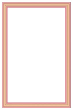 Beyaz arkaplanda görüntü oranı 2 'ye 3 olan fotoğraf ve tasarım için dikey çerçeve. Birçok renkli satırdan oluşan yaratıcı çerçeve.