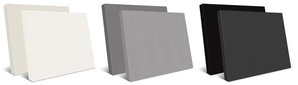 Modelo Envoltórios Lona Branco Cinza Preto Para Layouts Apresentação Design — Fotografia de Stock