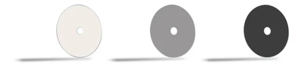 Three Dvd Blank Template White Grey Black Presentation Layouts Design — Stock Photo, Image