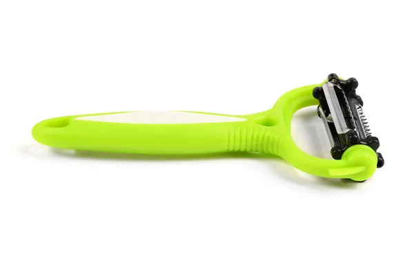 Cuchillo Universal Verde Sobre Fondo Blanco Nuevo Corte Dúo Cuchillos — Foto de Stock